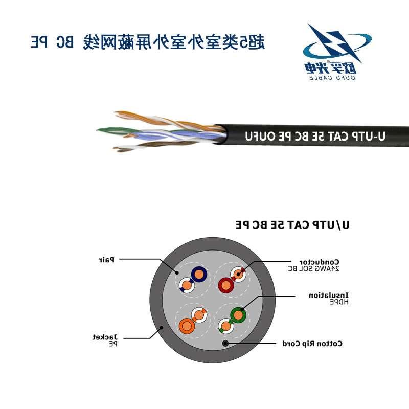 株洲市U/UTP超5类4对非屏蔽室外电缆(23AWG)