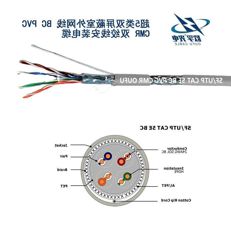 嘉峪关市SF/UTP超五类4对双屏蔽电缆(24AWG)